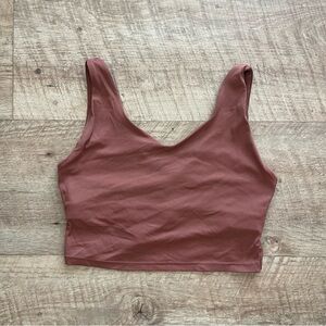 Amazon Women's Crop Tank Top - Rosewood